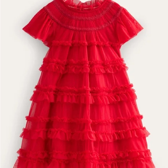 Boden red tulle dress Christmas - Picture 4 of 4
